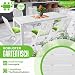 KESSER® Gartentisch 156x78cm für bis 6 Personen Esstisch Wetterfest & UV-Beständig | Outdoor Tisch mit pulverbeschichteter Stahl-Gestell & Kunststoff Tischplatte in Holz-Optik inkl. 6 Filz-Untersetzer