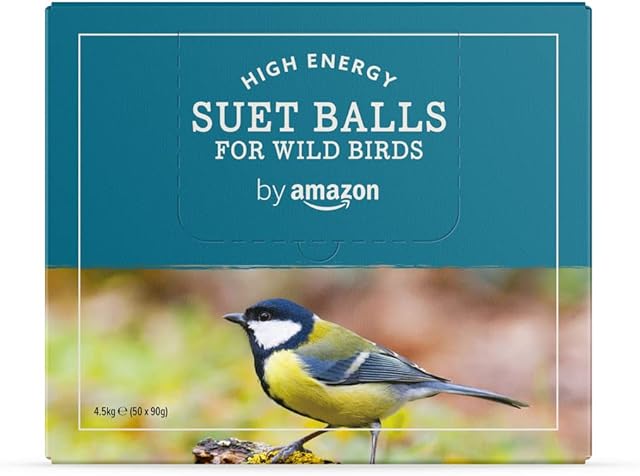 by Amazon - Suet Balls for Wild Birds Without Nets, 50 x 90g