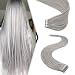 Produktbild YoungSee Grau Tape in Extensions Echthaar Remy Glatt Skin Weft Tape Extensions Echthaar 20 Tressen Silber Haar Extensions Echthaar Tape 50g 35cm