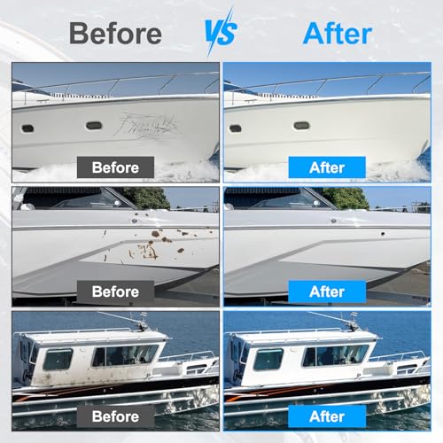 Image of SENVEN Boat Paint 35 Oz Gloss White Marine Boat Topside Bottom Enamel Paint for Boats, RVs, Wood, Fiberglass, Aluminum, Metals, Oil-Based Epoxy Grey