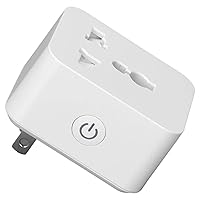 Vista 3 de Mini enchufe inteligente con temporizador de programación y control de voz 15A 100-240V WiFi Smart Socket para automatización del hogar