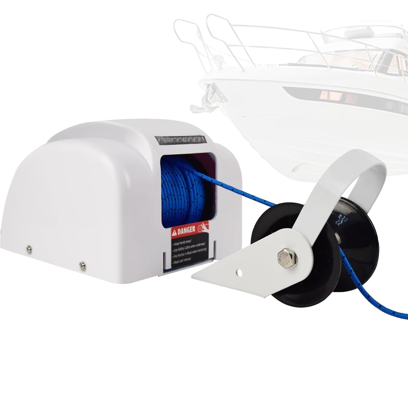 Elektryczna Winda Kotwiczna 12 V, Automatyczna, Zdalnie Sterowana, Ze śWiatłEm Led, UciąGiem 318 Kg, Liną 31 M, Przeznaczona Do łOdzi Pontonowych, JachtóW I StatkóW PokłAdowych CordlessANDCable