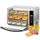 HOMOKUS Food Dehydrator 9 Stainless Steel Trays, Large Food Dehydrator Machine Usable Area up to 13.4ft², 650W Digital Touch Control Food Dryer Dehydrator with 24hrs Timer & up to 176℉ Temperature, Fruit Dehydrators for Food and Jerky, Dog Treats, Meat, Veggies, Herbs and Yogurt(20+ Recipes)