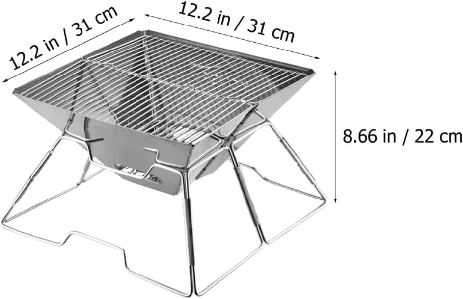 CALLARON Portable Folding Barbecue Grill Wear-resistant Barbecue Rack Camping Accessory Professional Outdoor Bbq Stove for Hiking and Camping