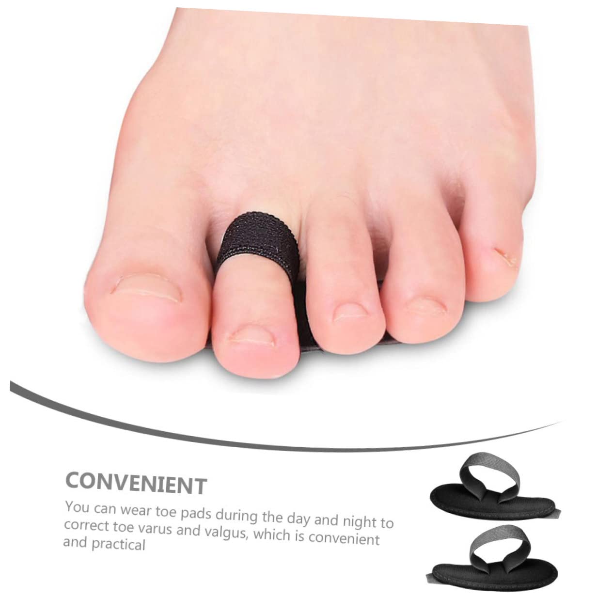 Bunion Toe Separator 2Pcs Adjustable Gel Toe Spacer Cushion for Women and Men for Everyday Use and Comfort