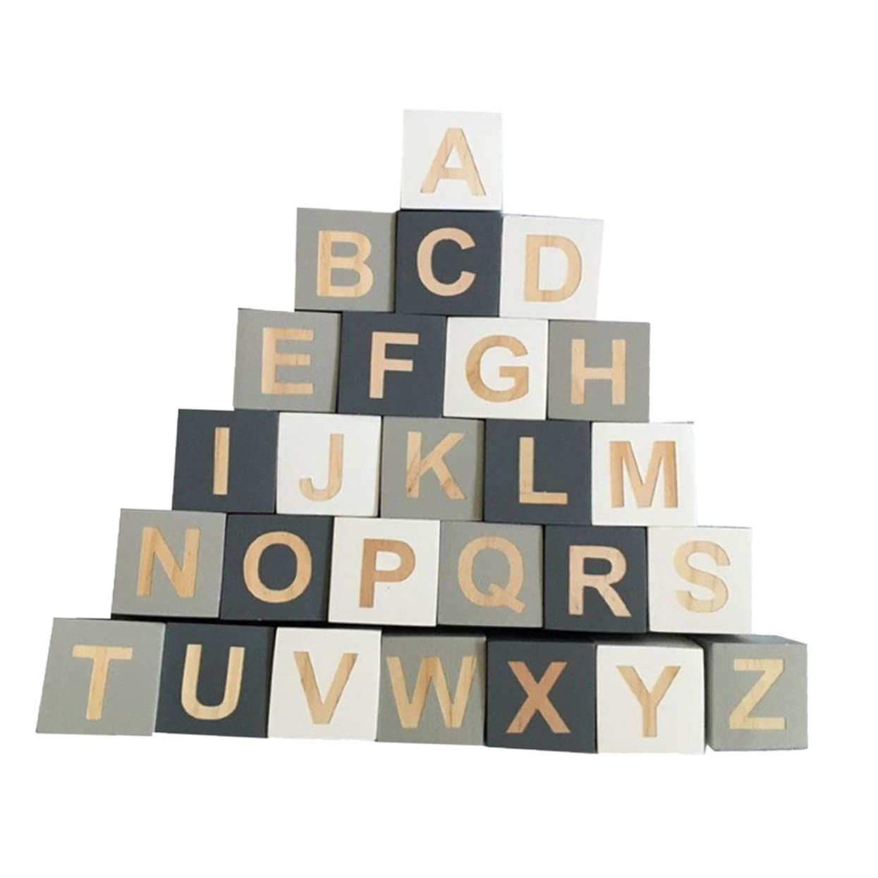 26stücke Teiliges Holzbuchstabenwürfel Alphabet Blöcke Für Foto-requisiten Rustikale Dekoration Für Feste Und Zuhause Für Kreative Bastelprojekte Und Besondere Anlässe