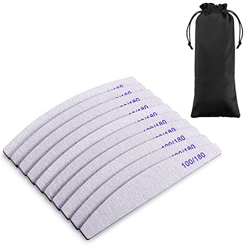 JewelryWe Set 10 Pezzi Lime per Unghie Leviganti e Lucidanti, Manicure e Nail art, Dimensioni grana 100/180