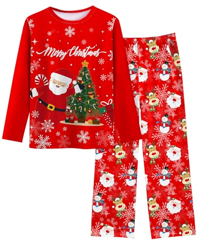 Sylfairy Girls Pajamas Pjs Set Kids Long Sleeve and Pants Casual Girls Sleepwear Lounge Clothes Set Big Kid Size 7-16