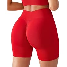 BRXL Scrunch Butt Lifting Shorts for Women V Back Seamless 5" High Waist Workout Gym Compression Spandex Impact Shorts
