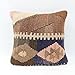 Kilimwarehouse Kilim Pillow Cover 12x12 inch Bohemian Turkish Chair Boho Design Classy Rustic Throw Handmade Accent Small Decorative Burlap Cushion