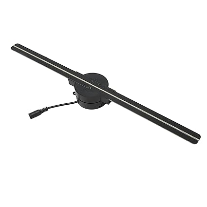 Ubersweet WiFi 3D Hologram Fan, Clear 176 Degree Viewable Angle 2000x224 3D Hologram Projector 100?240V with 224 LED Light Beads for Advertising for Business (EU Plug)