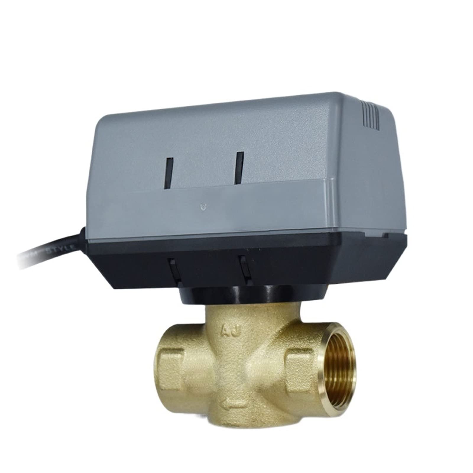 Resistir Extremos de Alta presión y Temperatura 2 vías de latón de válvula de Cierre motorizado de Tipo 2 VC6013 Válvula de Globo eléctrico de la Bobina del Ventilador AC220V