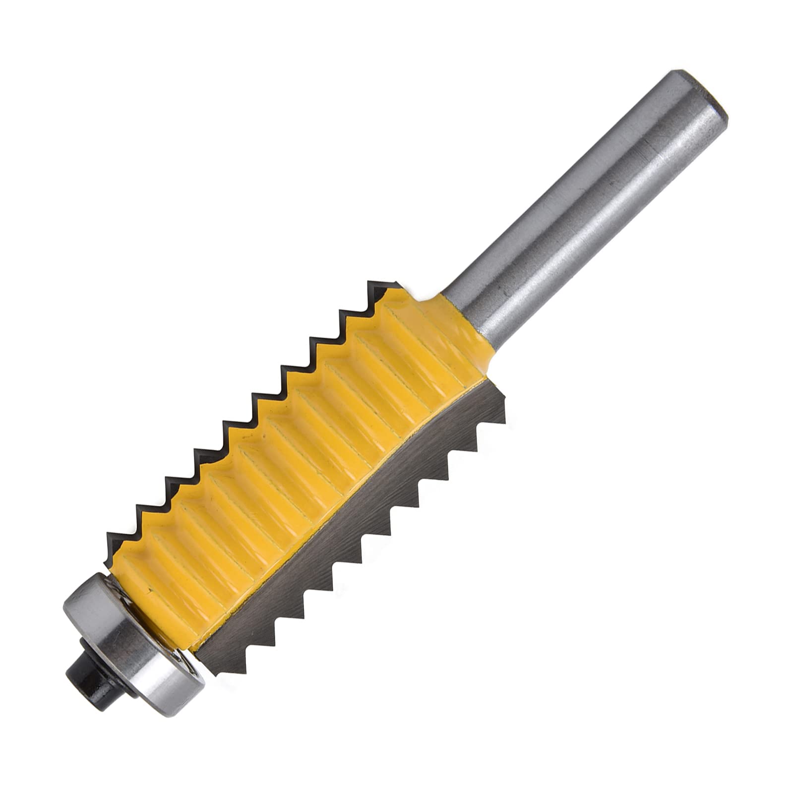 Zerodis Fingergelenk-Fräser, 8 Mm Schaft, Hoher Leimfräser, 45 Stahl, V-Zapfenfräser, Holzbearbeitungs-Bit für Glattes Schneiden, Professioneller CNC-Bodenfräser (8*55mm)