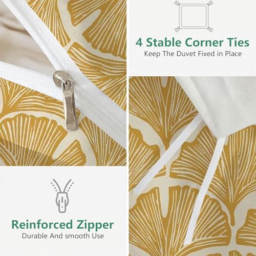 Housse de couette de qualité supérieure ginkgo 200x200 cm douce