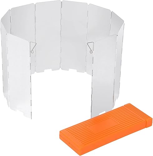 Estufa de camping plegable para 10 placas, estufa de campamento ligera, parabrisas con estuche, estufa de campamento portátil, quemador de