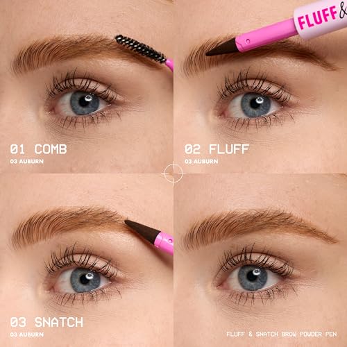 NYX PROFESSIONAL MAKEUP Fluff & Snatch Brow Powder Pen, Cream To Powder Eyebrow Pen For Soft, Defined Brows, Smudge and Transfer-Resistant Formula - Ash Brown - image 9