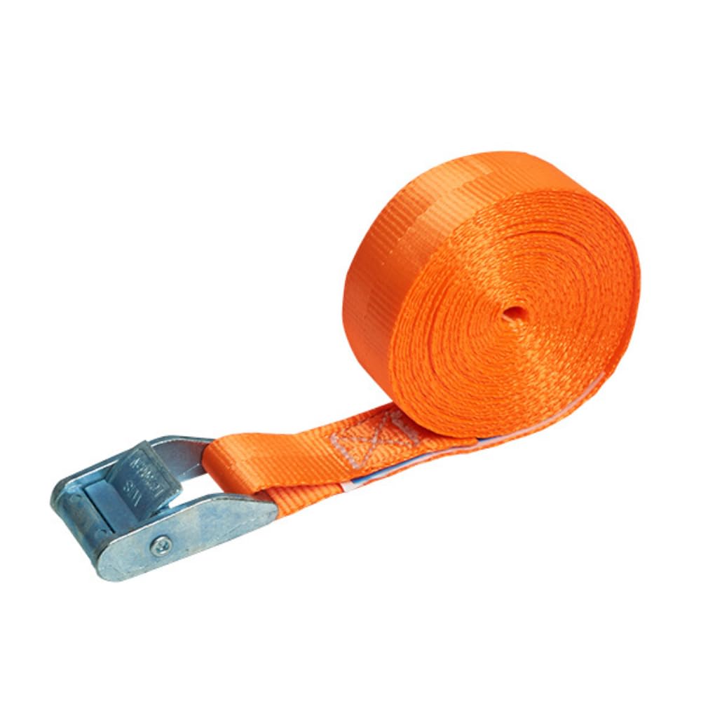 Lot De 4 Sangles D'Arrimage 4m Orange - Boucle Serrage Rapide 25mm, Charge 350 DaN, Fixation Solide Et Sécurisée