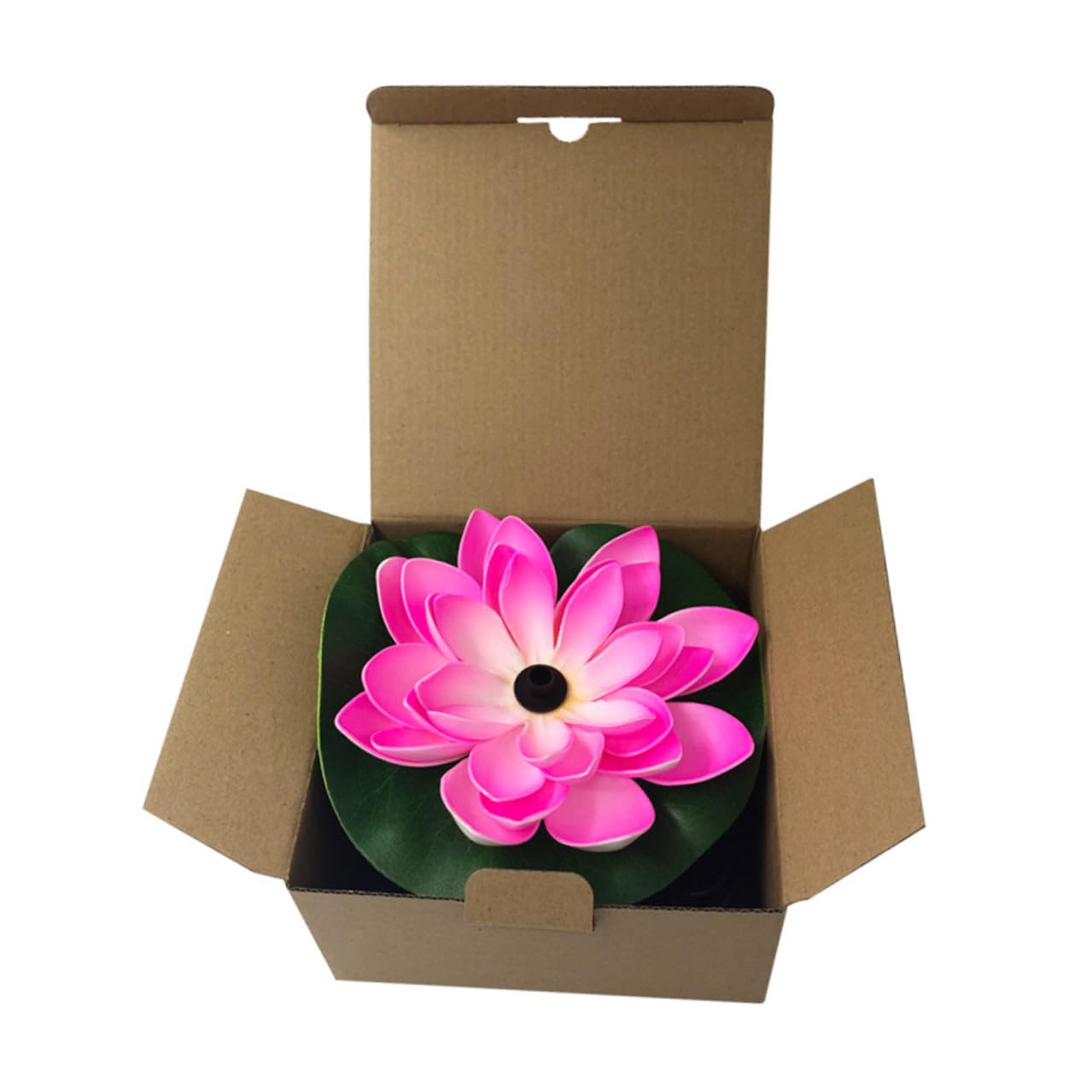 GALPADA Pompa Solare per Laghetto a Forma di Loto, Pompa Automatica in Plastica, Flusso 180l/h, per Decorazione Giardino e Circolazione Acqua Ossigenata