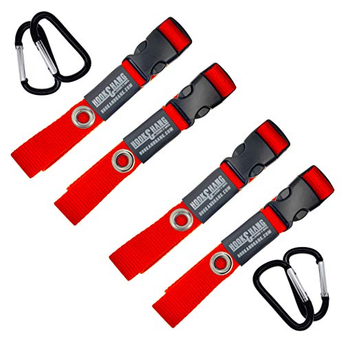 - Hook & Hang Strap Storage & Organizer - Hang Hoses, Cords, Tools, Drills, Ladders & More. Another Incredible Organizer! (4 PK W/Hooks, HI-VIS Orange)