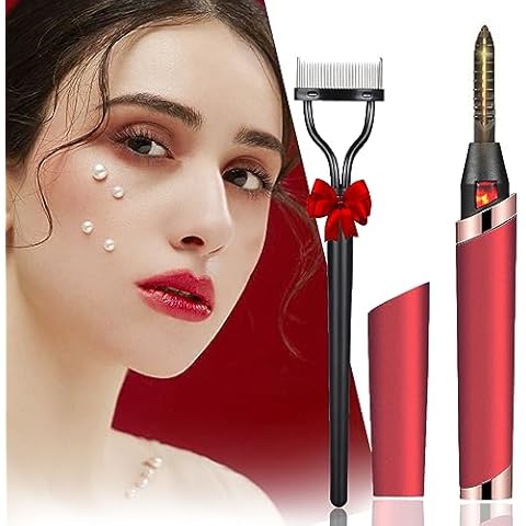 DUST2OASIS Heated Eyelash Curlers-Heated Lash Curler Rechargeable with Comb,Eyelash Curlers Electric Rizador De Pestañas Curlers for Makeup Curling Eye Lashes, 24 Hrs Long Lasting Heat Eyelash Curler Cover