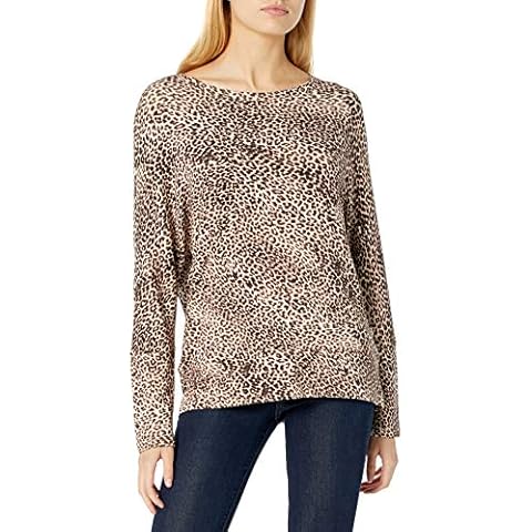 Daily Ritual Women's Supersoft Terry Dolman Cuff Sweatshirt, Leopard Print, XL Cover