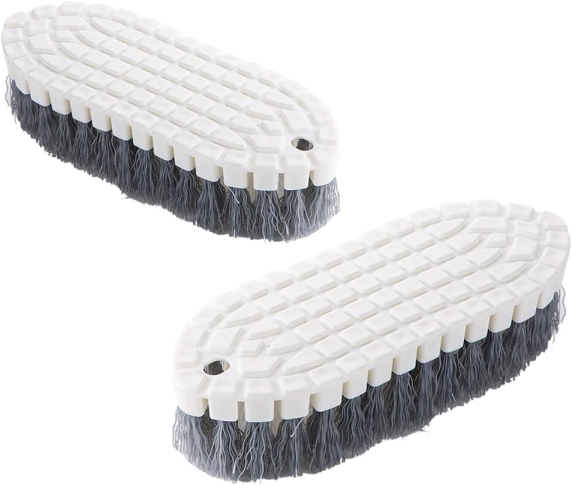 2pcs Kitchen Cleaning Brush with Plastic Handle Flexible Folding