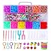 Herefun Colorato Elastici per Braccialetti, Kit Elastici Telaio Fai Fasce Loom, Loom Nastri Box con S Fibbia Perline Loom Bande Bracciale Collana Strumento di Lavoro a Maglia per i Bambini (1800-A)