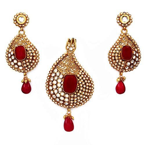 Evita alergias con este cobre chapado en oro 55Carat y cristal rojo de alta calidad