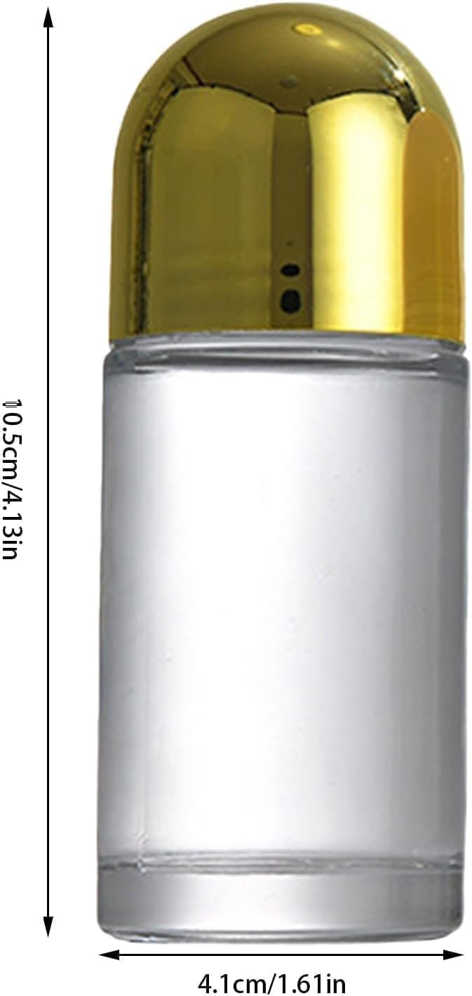 2Pcs White 50ML Glass Empty Roller Bottles with Plastic Roller Ball, Deodorant Roll On Containers Leak Proof Massage Ball Bottles for Essential Oil Perfume Refillable Containers Tools