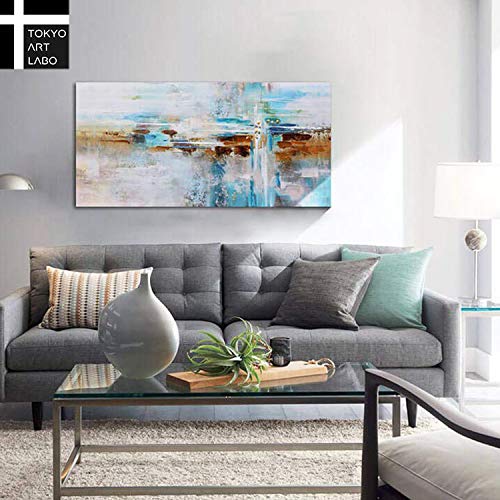 NORDIC ABSTRACT BLUE アートパネル 絵画 北欧 50cm×100cm