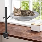 Ahorrador de Espacio y Versátil: Diseño compacto ideal para espacios pequeños. La cama redonda (41cm de diámetro) ofrece amplio espacio para gatos de todos los tamaños y razas, fomentando el comportamiento natural de perchado mientras mantiene su espacio de trabajo ordenado.