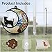 PawSailor Dog Memorial Suncatcher, Memorial Gifts with Sympathy Card & Dog Fur Storage Keychain, Moon Design Gift for Loss of Pet (Coast)