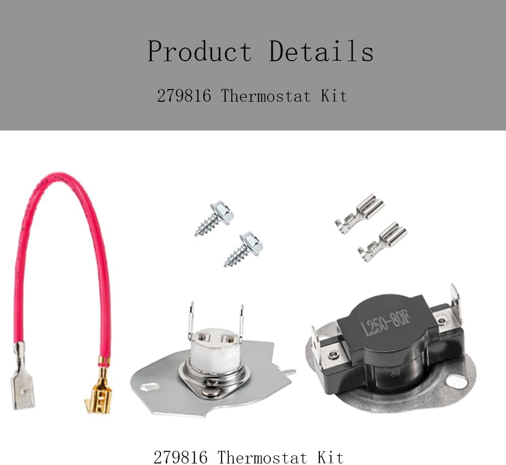 Heating Element Kit for Maytag (Bravos) Dryer MEDB765FW0, MEDB765FC0, MEDB835DW4, MEDB835DC4, MEDB855DC4, MED5630HW1, MEDX500XW0, MEDX700XW0 Heating Component Repair Replacement