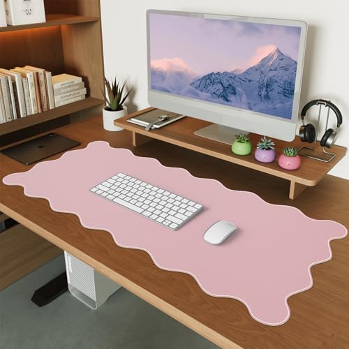 Tapis de clavier rose festonné iCasso idéal pour le bureau des femmes et filles étudiantes