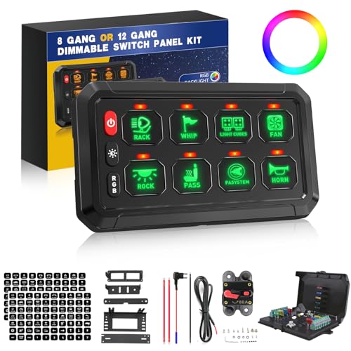 COLIGHT RGB 8 Gang Switch Panel Multi-Function Momentary Strobe