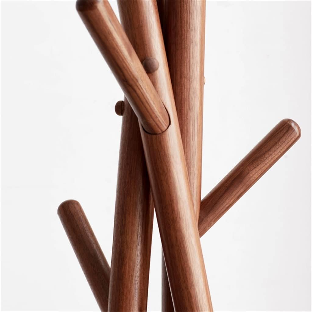 Solid Wood Coat Rack Nordic Bedroom Hanger Black Walnut Indoor Floor Creative Hanger