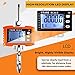 YATOINTO 2200lb Digital Crane Scale High Precision Heavy Duty Industrial Hanging Scale with Remote Control Aluminum Case CE Certified Electronic Weighing Crane Scale, for Garage Farm Hunting (Orange)