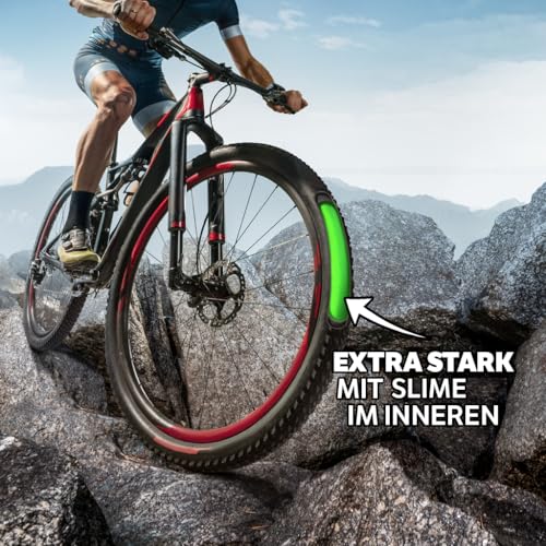 Slime 30095 Fahrradschlauch mit Slime- Pannendichtmittel, selbstdichtend, vorbeugen und reparieren, Schrader-Ventil, 18" x 1.1-1.4 – Ansicht 3