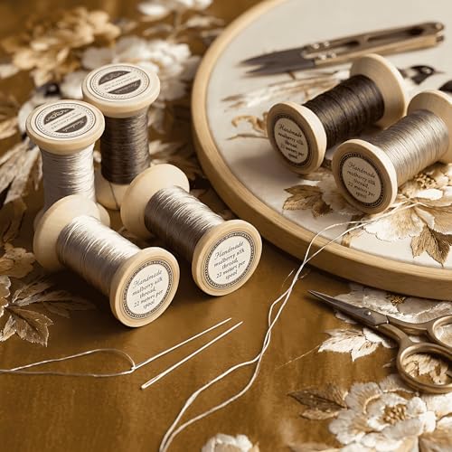 Image of Natural 100% Mulberry Handmade Embroidery Silk Thread Silk Floss (23)
