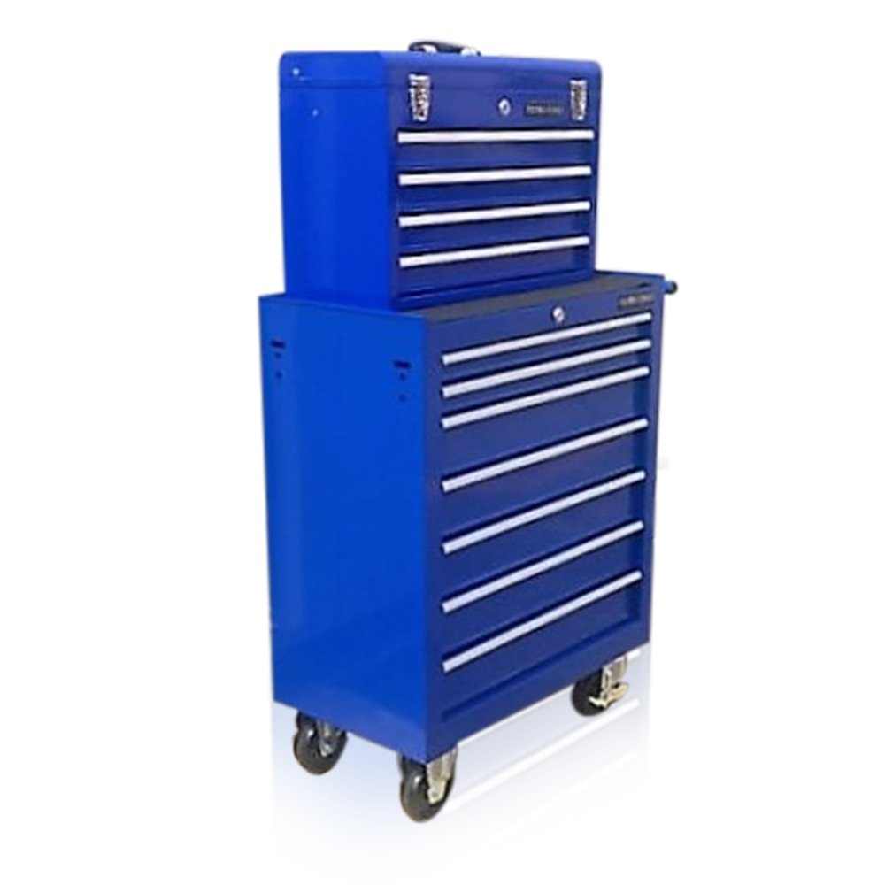 US PRO Blue Tools - Cassettiera in acciaio a 11 cassetti
