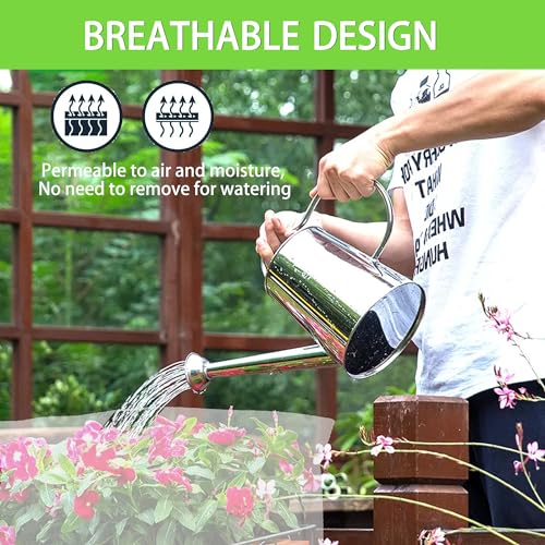 4 Pack Garden Plant Netting Fruits Blueberry Bushes Protection Net Covers Bags with Drawstring, 2 Size Tomato Protective Cover Netting Barrier for Protect Citrus Flower from Insect Bird Eating - Thumbnail 7
