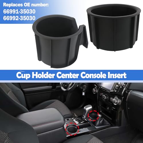 Portavasos Insertos 2PCS Compatible Toyota 4Runner 2014-2021 miniatura 3
