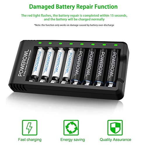 Rechargeable Aa Aaa Batteries W/Charger, 12&12 Count High Capacity Low Self Discharge Ni-Mh Battery #TOP2