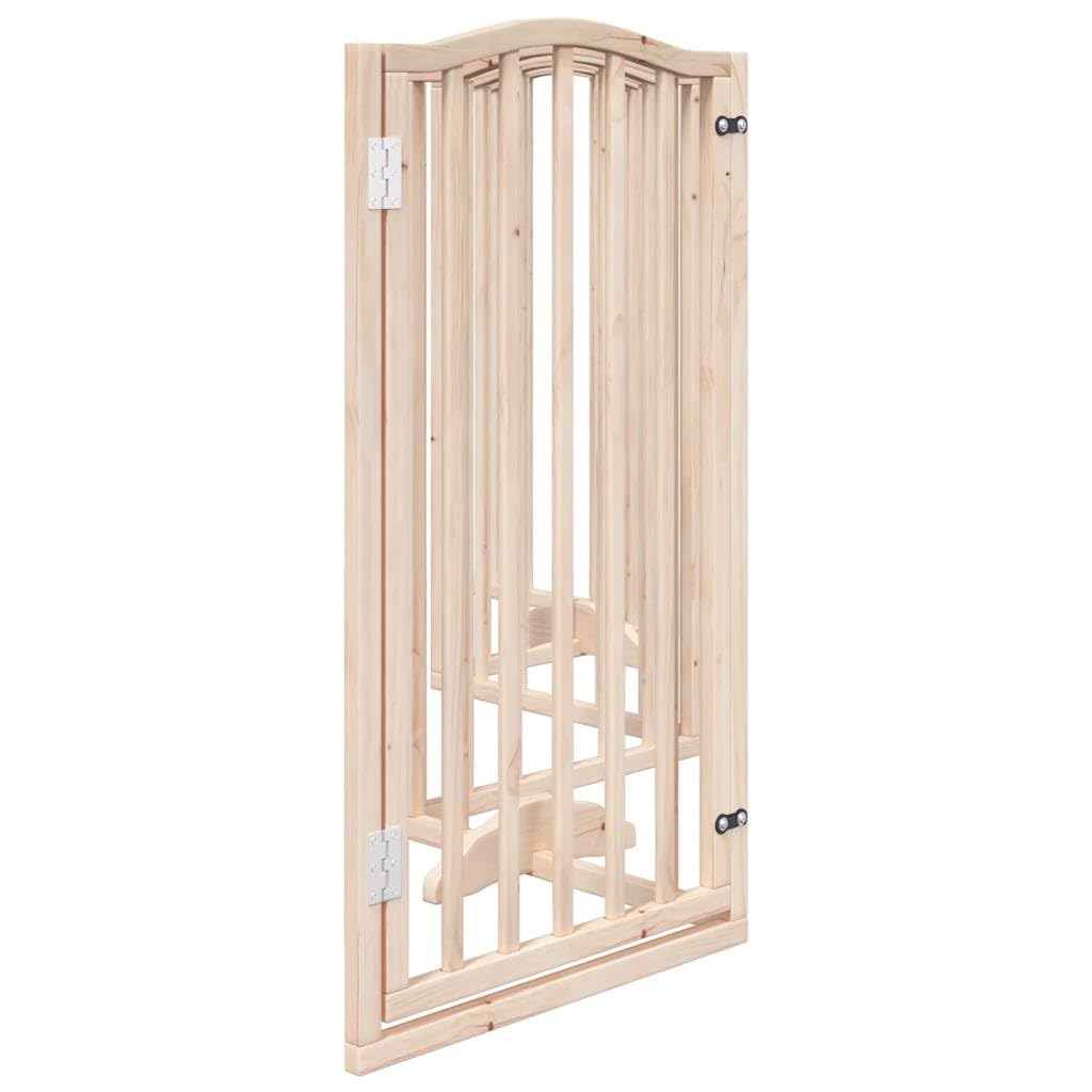Rejilla para perros con puerta plegable, 6 paneles, madera de álamo, 300 cm, independiente, con cerradura de puerta y patas para perros, cachorros, protección en el jardín, terraza, patio