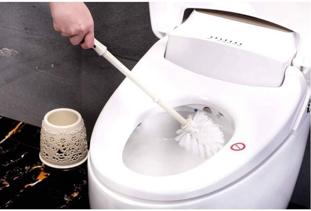 Toilet Brush Holder Toilet Bowl Brush Plastic Home Toilet Brush Holder Stand Guard Set Bathroom Cleaning Tools Cleaning Brush Long Handle Toilet Brush Toilet Brush Toilet Brush with Holder (Blue)