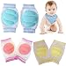 KakaluĀ® 3 Pairs Breathable Adjustable Elastic Boy's Girl's Infant Toddler Baby Kneepads Knee Elbow Pads Crawling Safety Protector,Premium Quality For 6-24 Months Baby Free Size