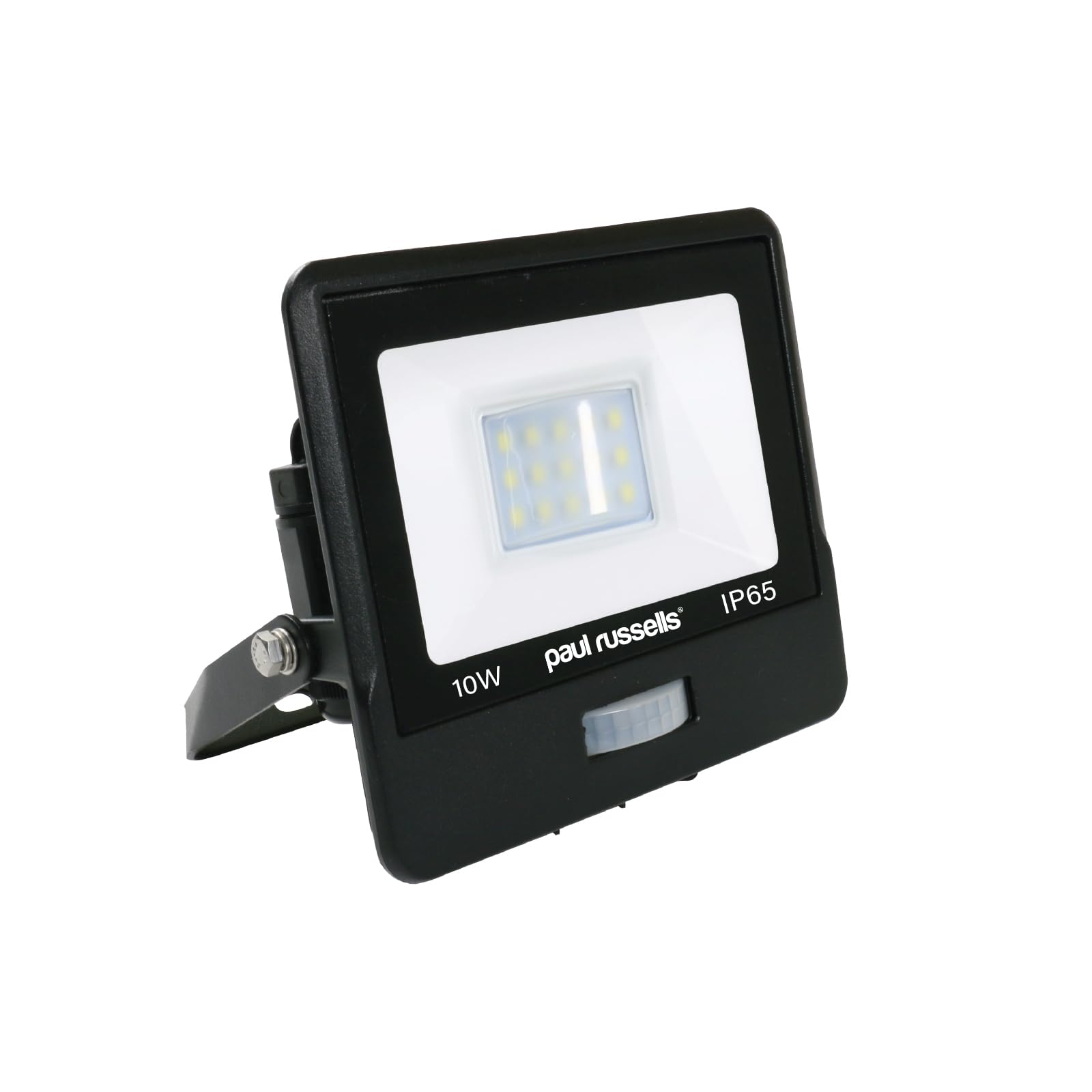 paul russells 10W Motion Sensor Outdoor Lights, 6500K Daylight 1000lm Black