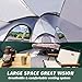 UNP Camping Tent 10-Person-Family Tents, Parties, Music Festival Tent, Big, Easy Up, 5 Large Mesh Windows, Double Layer, 2 Room, Waterproof, Weather Resistant, 18ft x 9ft x78in (Dark Green)