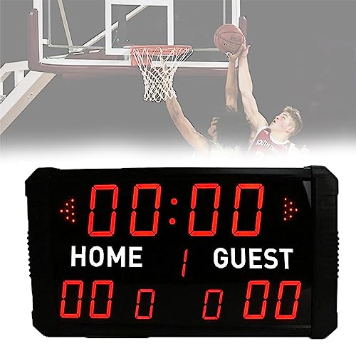 Cronómetro digital portátil para puntuación de baloncesto, con control remoto y 5 niveles de ajuste de brillo, para bádminton, tenis de mesa, voleibol, fútbol y tenis miniatura 1