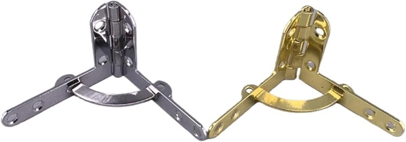 90°Angle Wooden Box Supports Hinge Gold/Silver Iron 4Pcs ﻿(Silver)